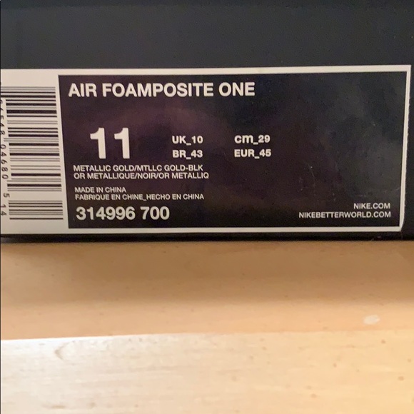 Air foamposite 1 gold - Picture 8 of 8